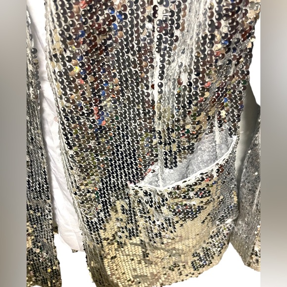 🤍 Sequin Open Front Blazer - Picture 6 of 12